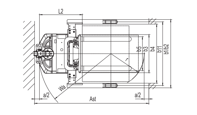 Hocheffizienter elektrischer Palettenstapler mit 1,5 t Belastung 11