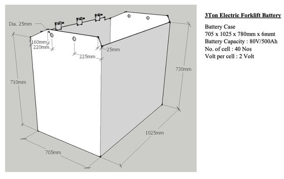 500AH 80v Zugbatterie für Gabelstapler
