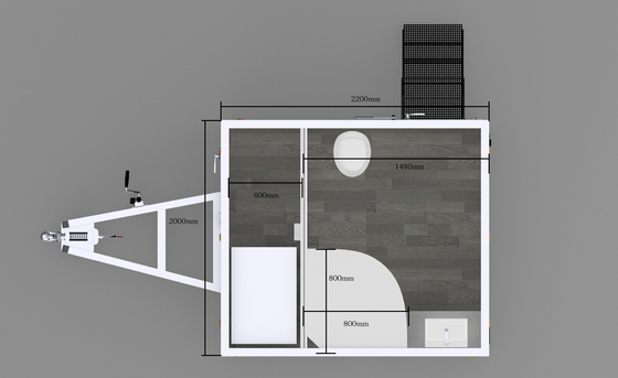 Erschwinglich Funktionell und anpassbar Mobil Single-Dusche Trailer Outdoor Luxus-Badezimmer Toilette