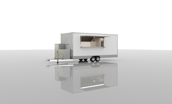 2024 Food Truck Trailer Outdoor Mobile Food Trailer Kaffee Eiscreme Hot Dog Pizza Snacks