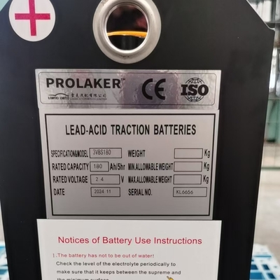 Benutzerdefinierte Gabelstaplerbatterie 24v 180Ah/5hrs Blei-Säure-Traktionsbatterie