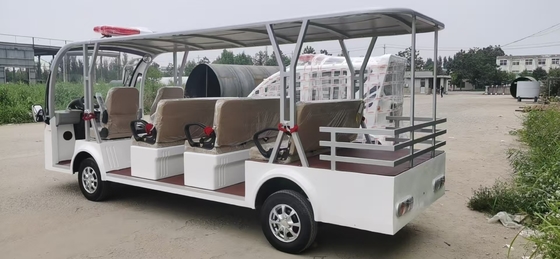 Neues 4+1 mit vier Sitzreihen Sightseeing Elektrofahrzeug aus Stahlrahmen mit Gepäckregal