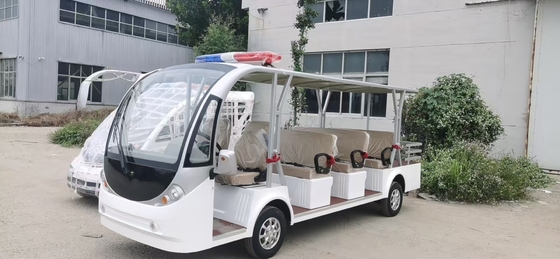 Neues 4+1 mit vier Sitzreihen Sightseeing Elektrofahrzeug aus Stahlrahmen mit Gepäckregal