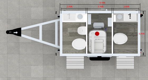 Anpassungsfähige Toilettenanhänger Herstellung von Extrudierten Isolationsplatten/Faschenglasmobile Dusche Toilettenanhänger