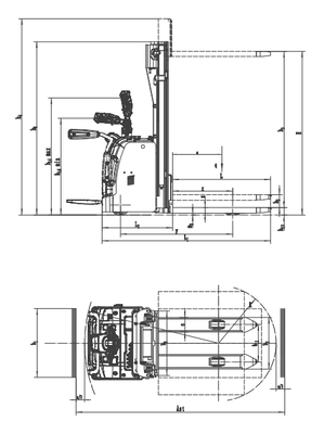 EP RSL16 PRO 1600 kg faltbarer Lithium-Stapler für schmale Lagergänge