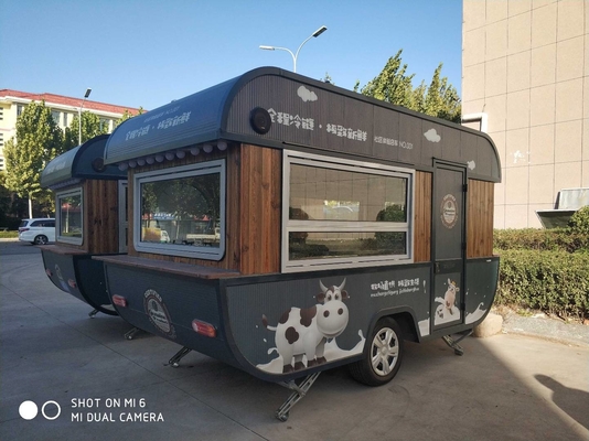 Multifunktionaler Lebensmittelanhänger/Kaffee-Foodtruck mit Backgerät/Pizza-Hamburger-Wohnwagen