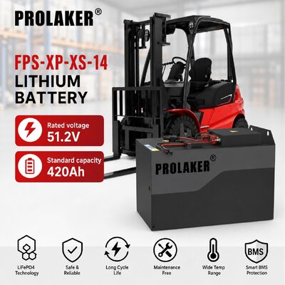 PROLAKER 51.2V 420Ah LiFePO4 Gabelstaplerbatterie mit Cloud-Service und IP65 staub- und wasserdicht für industrielle Verwendung